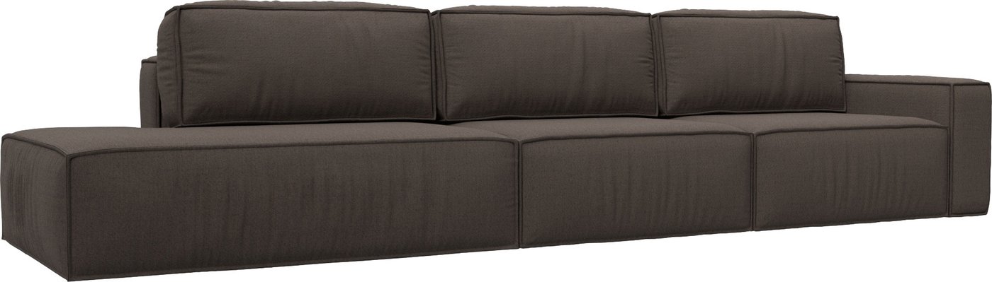 

Диван Лига диванов Прага Модерн Лонг подлокотник справа 122730 (рогожка амур коричневый)