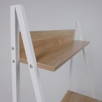 Стол AksHome Shape (светлый дуб/белый металл)