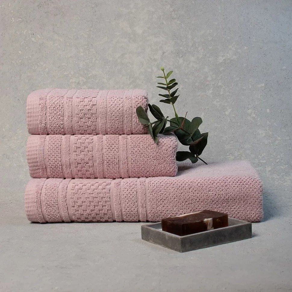 

Набор полотенец ЦУМ 1947 Рисо Махра 40x70/50x90/70x140 520г (светло-сирень)