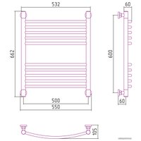 Полотенцесушитель Сунержа Богема+ выгнутая 600х500 30-0221-6050