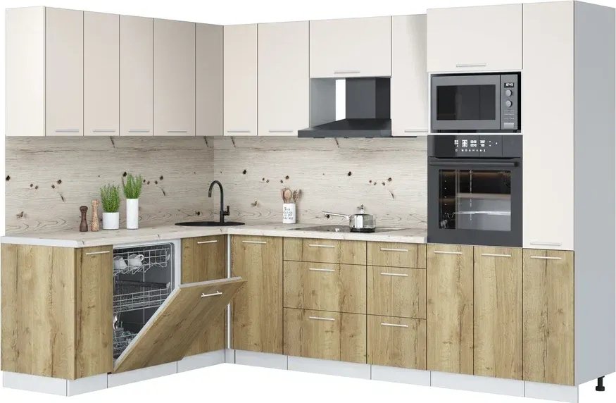 

Готовая кухня Интерлиния Мила Лайт 1.896х2.88 (персидский жемчуг/дуб золотой/бискайская сосна)