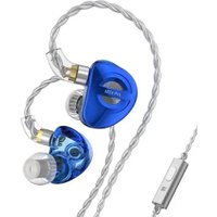 Наушники TRN MT4 Pro 3.5 мм (синий, с микрофоном)