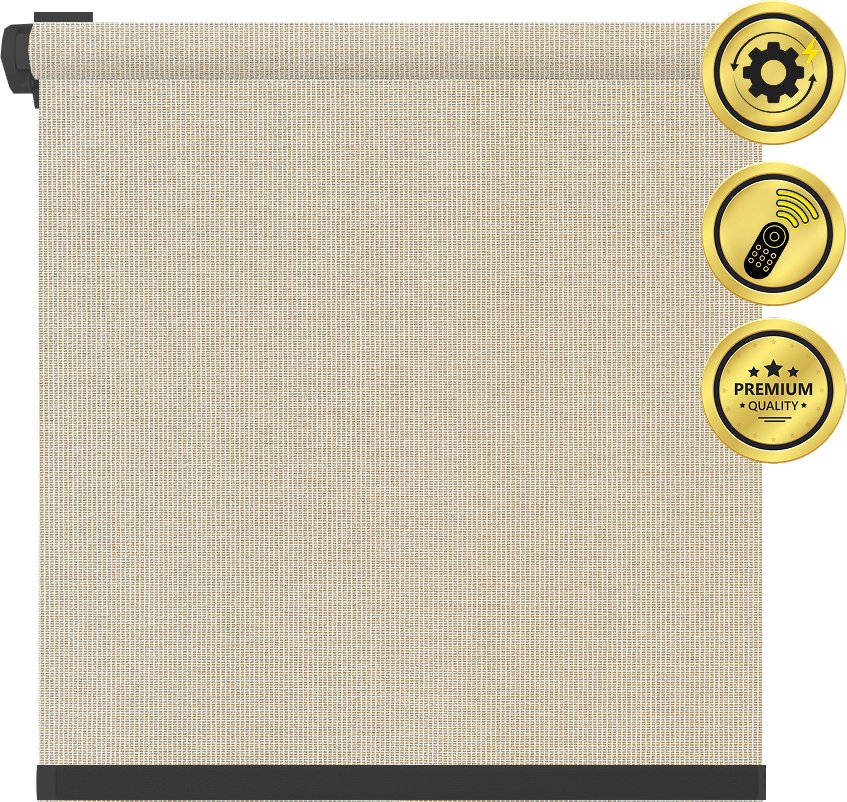 

Рулонная электроштора НеоФьюжен Эден 250 260х200 правая (серый лен, черная фурнитура)