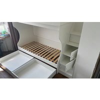 Двухъярусная кровать Можга Капризун 6 с ящиками Р443 (белый)