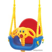 Подвесные качели Edu-Play Слоненок (желтый/красный/голубой)