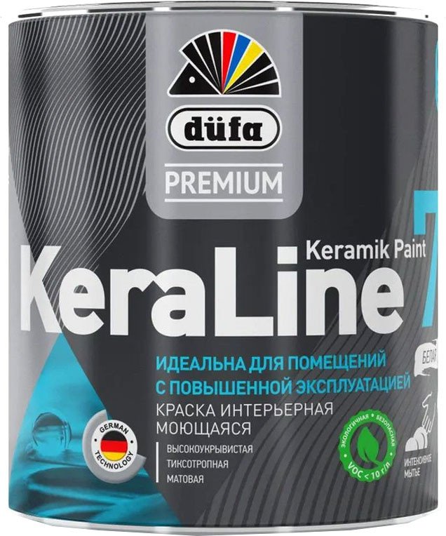 

Краска Dufa ВД KeraLine 7 (900 мл, белый)