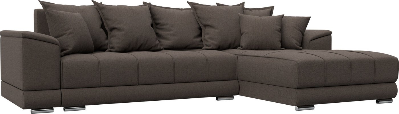 

Угловой диван Лига диванов НордСтар правый 122928 (рогожка амур коричневый)