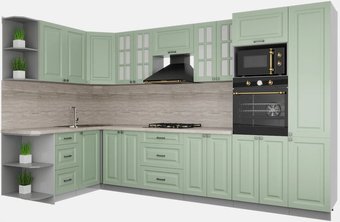 Интерлиния Мила Деко 1.68x3.4 левая (мята-мята-травертин серый)