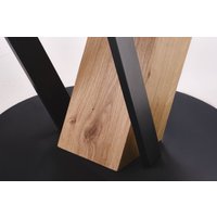 Кухонный стол Halmar Fanis okragly 120-160/120/78 (натуральный/черный)