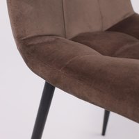 Стул AksHome Dallas 68748 (велюр, темно-бежевый/черный)