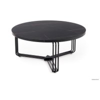 Журнальный столик Halmar Antica 80x36 (черный мрамор/черный)