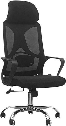 Офисное кресло SitUp Bima black Chrome (сетка Black/ Black)