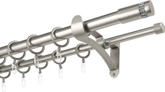 Карниз для штор Sundays Home Волна Имидж 25мм+16мм двухрядный (сатин, 3.2м)