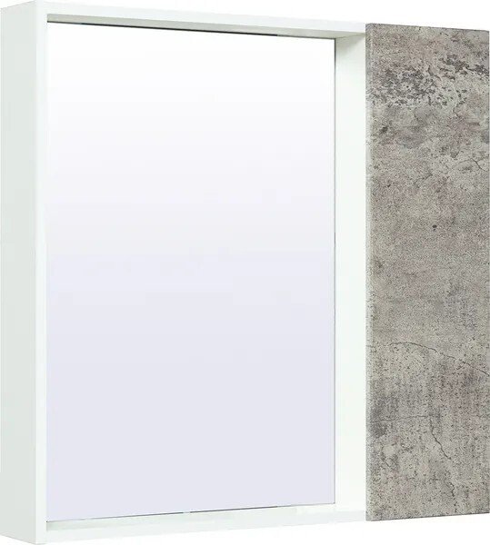 

Runo Шкаф с зеркалом для ванной Манхэттен 75 (серый бетон)