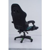 Игровое (геймерское) кресло Calviano 1584 (велюр, черный/зеленый)