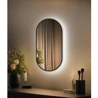 Зеркало с подсветкой  eMZe 45x77 LED.UV.45.77.CHE (черный с УФ-окантовкой и подсветкой)