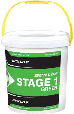 Набор теннисных мячей Dunlop Stage 1 (60 шт, зеленый)