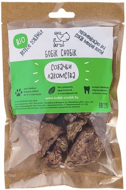

Лакомство для собак Бобик Снобик Легкое говяжье 35 г