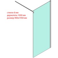 Душевая стенка Roth Walk In Line Walk-8 900 4000716W (хром/прозрачное стекло)