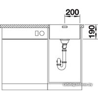 Кухонная мойка Blanco Andano 400-IF/A (с клапаном-автоматом)