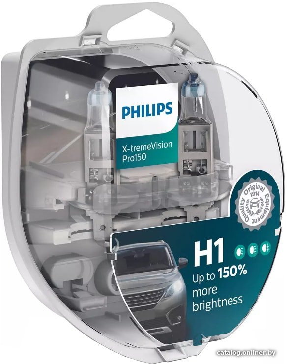 Галогенная лампа Philips H1 X-tremeVision Pro150 2шт