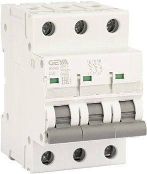 

Выключатель автоматический GEYA GYM8 3P 50А C 4.5кА GYM83P50C