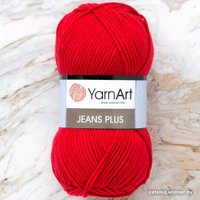 Пряжа для вязания Yarnart Jeans Plus 90 100 г 160 м (красный)