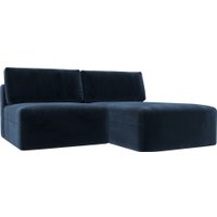Угловой диван Лига диванов Лига-060 НПБ угол универсальный 129495 (велюр Tower 13 синий)