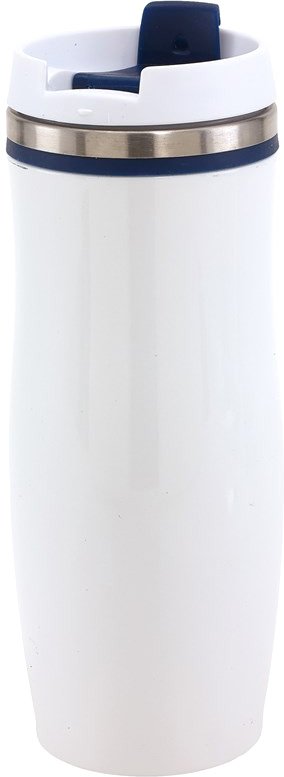 

Термокружка Crema 304113 (белый/синий) 0.4л
