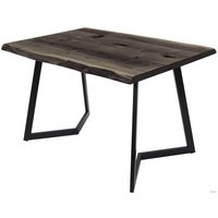 Кухонный стол Buro7 Уиллис 150 (с обзолом и сучками, дуб мореный/черный)