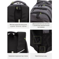 Школьный рюкзак Grizzly RU-630-2 (черный/серый)