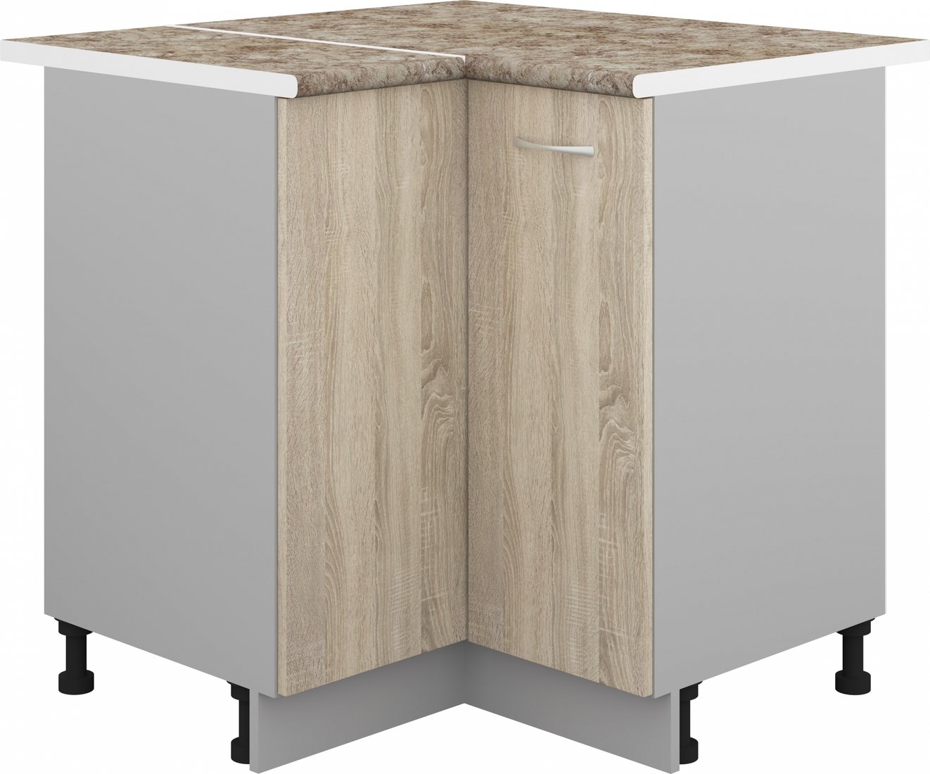 

Шкаф напольный Кортекс-мебель Корнелия Лира НШУ угловой (дуб сонома/мадрид)