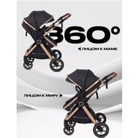 Универсальная коляска Rant Basic Roller Gold RA161 (2 в 1, black)