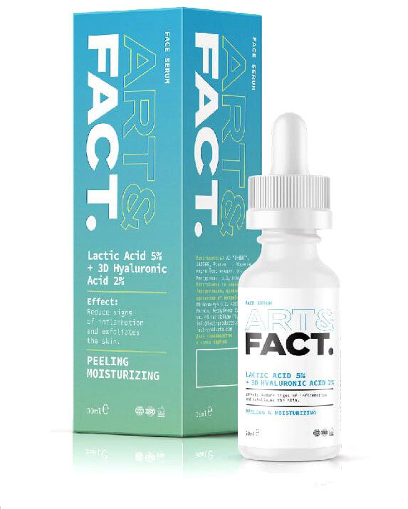 

Art&Fact Сыворотка пилинг для лица с молочной кислотой lactic acid 5% + 3d hyaluronic acid 2%