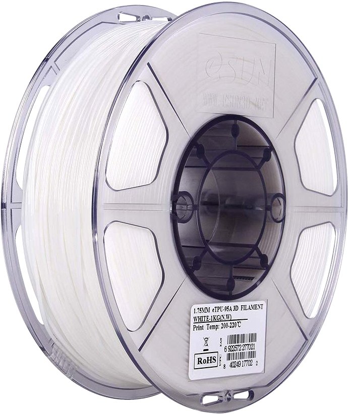 

Пластик eSUN eTPU-95A 1.75 мм 1000 г (белый)