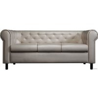 Софа Brioli Винчестер трехместный (экокожа, L7 бежевый/темные ножки)