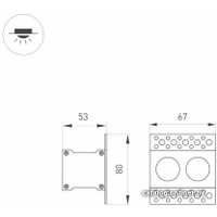 Точечный светильник Arlight MS-ORIENT-BUILT-TRIMLESS-TC-S38x67-5W Warm3000 031923