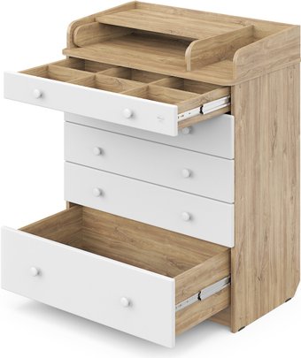 Атон Мебель Maks ЛДСП 800/5 с органайзером (дуб канзас/белый)