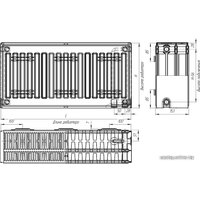 Стальной панельный радиатор Лидея ЛК 33-504 тип 33 500x400