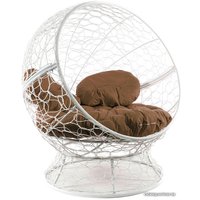 Кресло M-Group Апельсин 11520101 (белый ротанг/бежевая подушка)