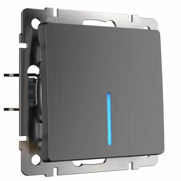 

Выключатель Werkel WL04-SW-1G-LED (Графит рифленый)