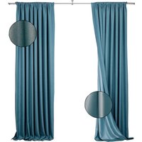 Комплект штор Модный текстиль 112MT391008 (260x200, 2шт, бирюзовый)