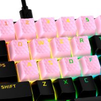 Набор кейкапов HyperX Rubber Keycaps (19 шт, розовый, без кириллицы)