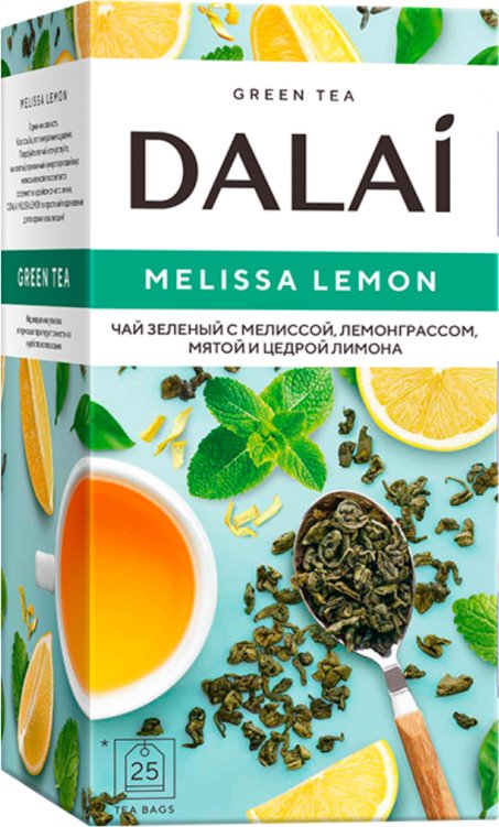 

Зеленый чай DALAI Melissa Lemon 25 шт
