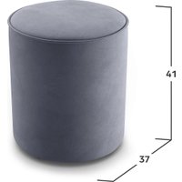 Пуфик Mio Tesoro 132 (темно-серый Velutto 32)