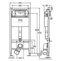 Инсталляция для унитаза Viega Prevista Dry WC с кнопкой Visign for Life 6 771973 + 678630 + 773748 (хром) в Лиде