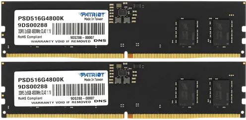 

Оперативная память Patriot Signature Line 2x8ГБ DDR5 4800 МГц PSD516G4800K