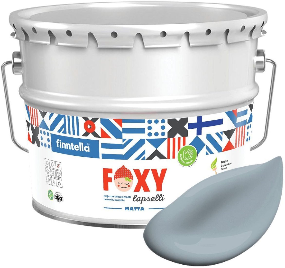 

Краска Finntella Foxy Lapselli Matte Liina F-50-1-9-FL284 9 л (серый)