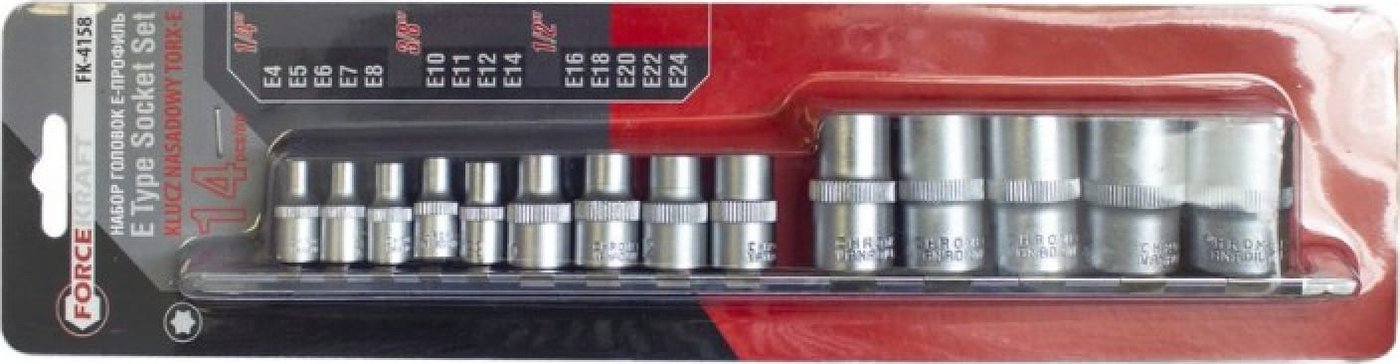 

Набор головок слесарных ForceKraft FK-4158