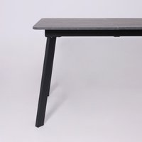 Кухонный стол Lepremo AV 1209/1 МДФ раздвижной 1200-1600x800 (мрамор Пьетра графитовый/черный)